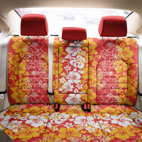 Hawaiian Lei Day Back Car Seat Cover Red Hibiscus Flowers Lei Art