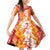 Hawaiian Lei Day Family Matching Off Shoulder Short Dress and Hawaiian Shirt Red Hibiscus Flowers Lei Art