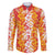 Hawaiian Lei Day Family Matching Off Shoulder Short Dress and Hawaiian Shirt Red Hibiscus Flowers Lei Art