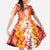 Hawaiian Lei Day Family Matching Summer Maxi Dress and Hawaiian Shirt Red Hibiscus Flowers Lei Art