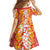 Hawaiian Lei Day Family Matching Summer Maxi Dress and Hawaiian Shirt Red Hibiscus Flowers Lei Art