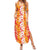 Hawaiian Lei Day Family Matching Summer Maxi Dress and Hawaiian Shirt Red Hibiscus Flowers Lei Art