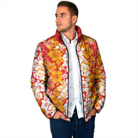 Hawaiian Lei Day Padded Jacket Red Hibiscus Flowers Lei Art LT9 - Polynesian Pride