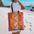 Hawaiian Lei Day Tote Bag Red Hibiscus Flowers Lei Art - Polynesian Pride