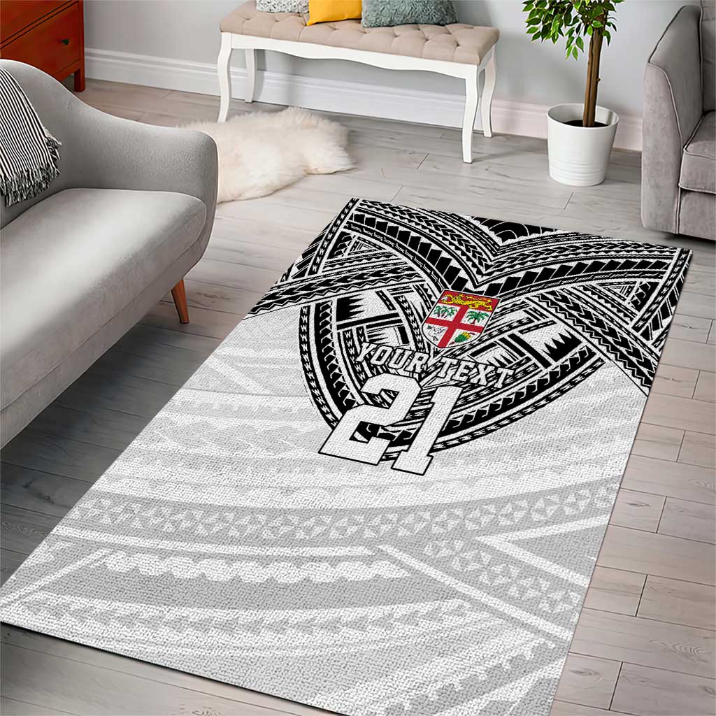 Flying Fijians Pacific Fiji Rugby Custom Area Rug Polynesian Pattern
