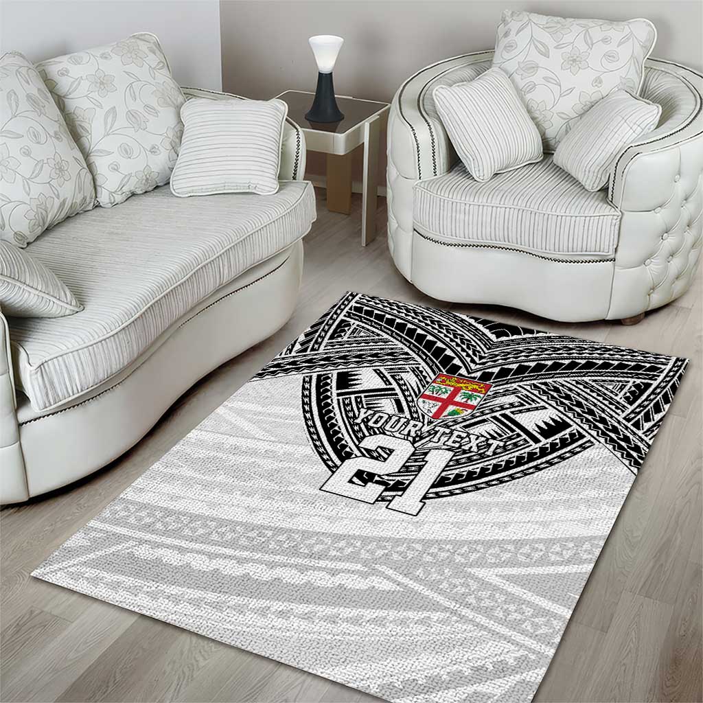 Flying Fijians Pacific Fiji Rugby Custom Area Rug Polynesian Pattern
