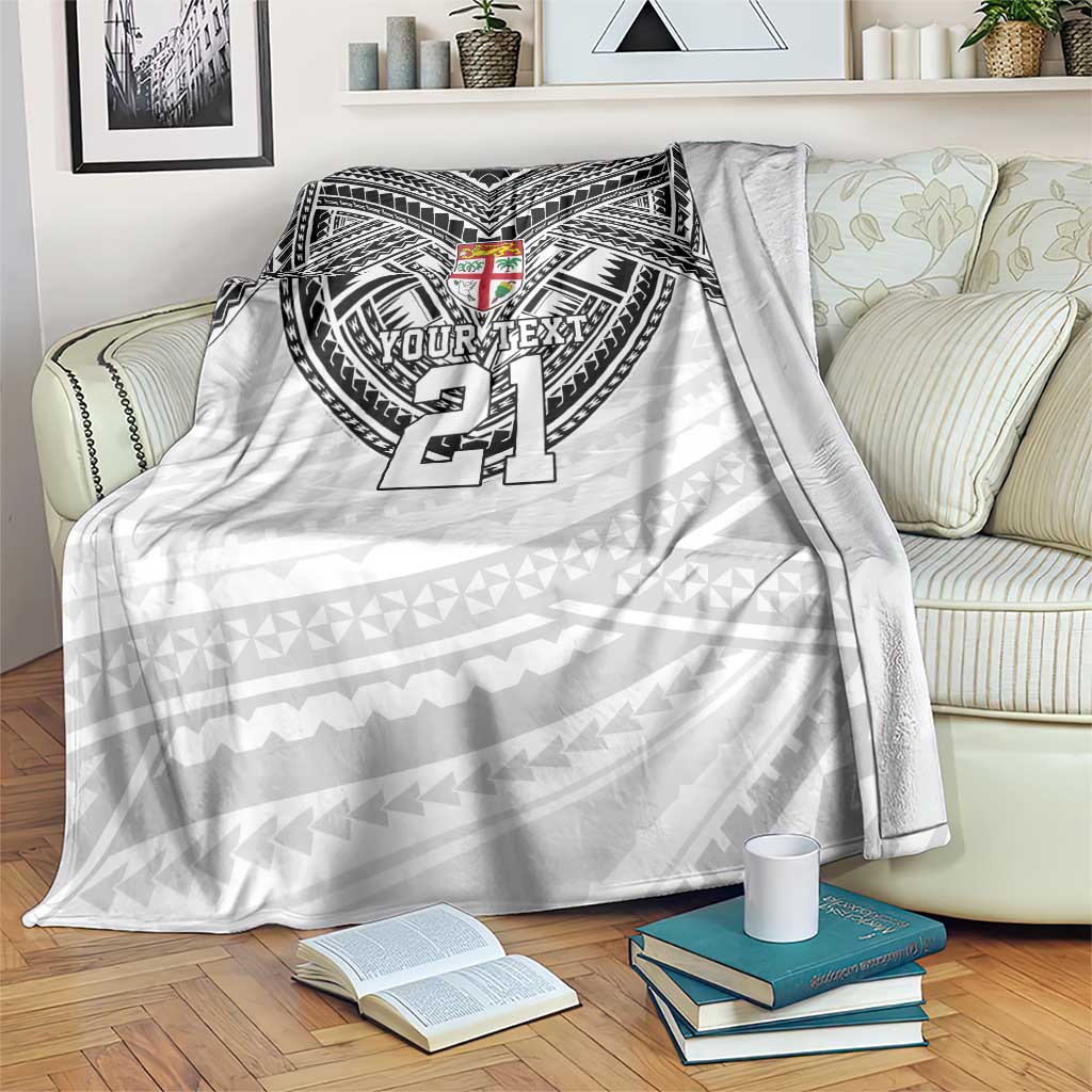 Flying Fijians Pacific Fiji Rugby Custom Blanket Polynesian Pattern