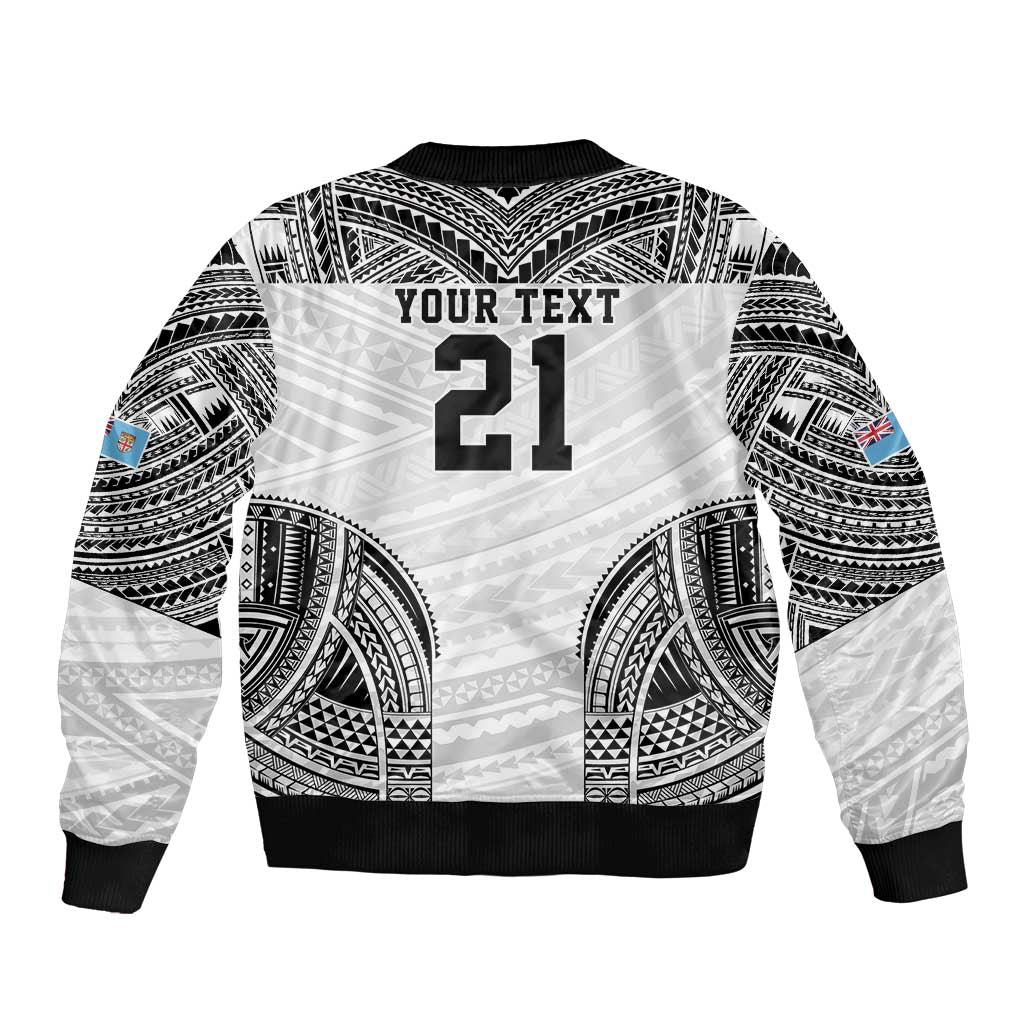 Flying Fijians Pacific Fiji Rugby Custom Bomber Jacket Polynesian Pattern LT9 - Polynesian Pride