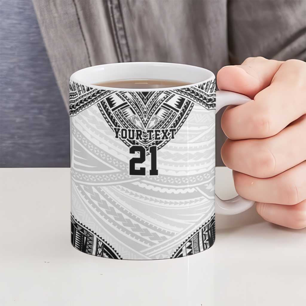 Flying Fijians Pacific Fiji Rugby Custom Ceramic Mug Polynesian Pattern - Polynesian Pride