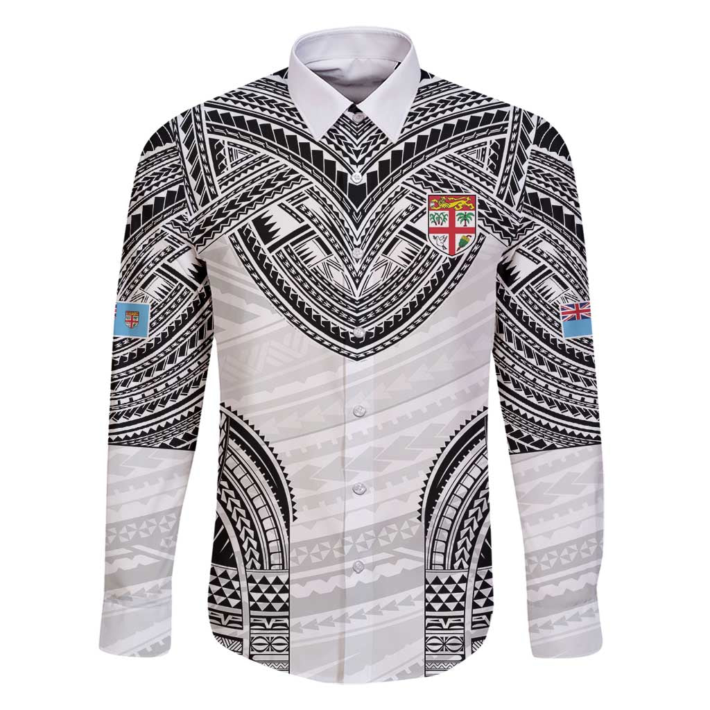Flying Fijians Pacific Fiji Rugby Custom Family Matching Long Sleeve Bodycon Dress and Hawaiian Shirt Polynesian Pattern