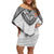 Flying Fijians Pacific Fiji Rugby Custom Family Matching Off Shoulder Short Dress and Hawaiian Shirt Polynesian Pattern