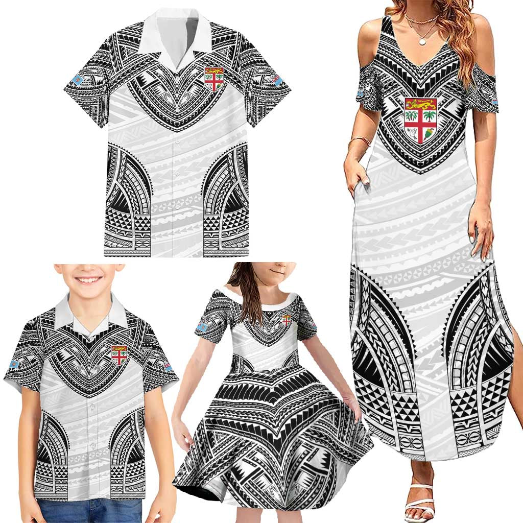 Flying Fijians Pacific Fiji Rugby Custom Family Matching Summer Maxi Dress and Hawaiian Shirt Polynesian Pattern