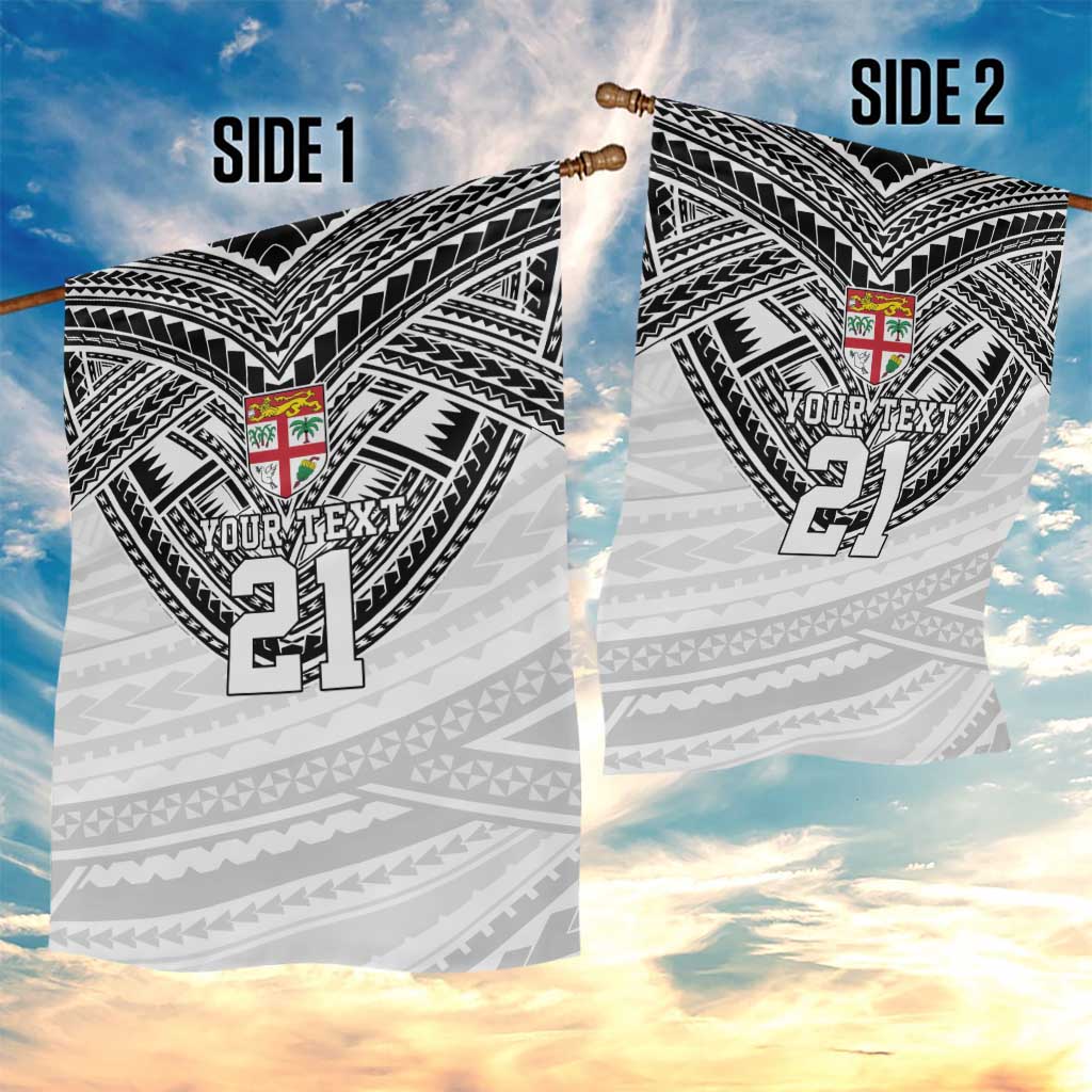 Flying Fijians Pacific Fiji Rugby Custom Garden Flag Polynesian Pattern