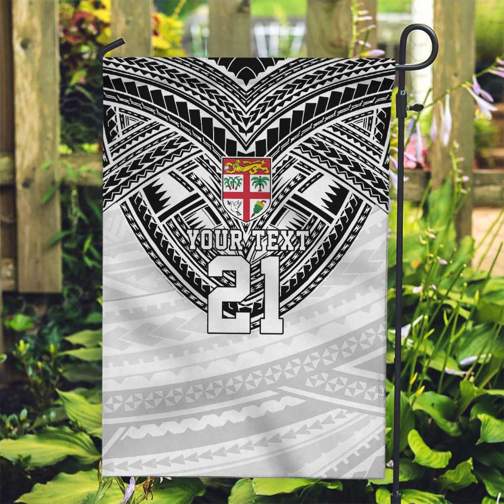 Flying Fijians Pacific Fiji Rugby Custom Garden Flag Polynesian Pattern
