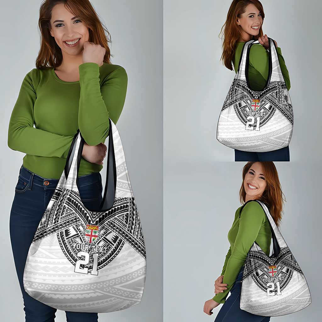 Flying Fijians Pacific Fiji Rugby Custom Grocery Bag Polynesian Pattern