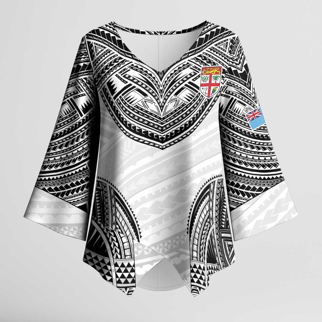Flying Fijians Pacific Fiji Rugby Custom Kimono Sleeve Blouse Polynesian Pattern - Polynesian Pride