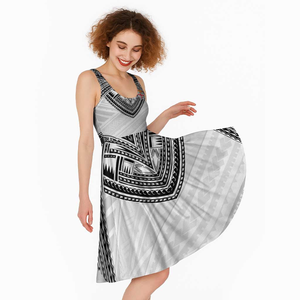 Flying Fijians Pacific Fiji Rugby Custom Midi Dress Polynesian Pattern - Polynesian Pride