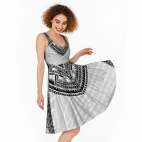 Flying Fijians Pacific Fiji Rugby Custom Midi Dress Polynesian Pattern - Polynesian Pride