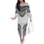 Flying Fijians Pacific Fiji Rugby Custom Off The Shoulder Long Sleeve Dress Polynesian Pattern