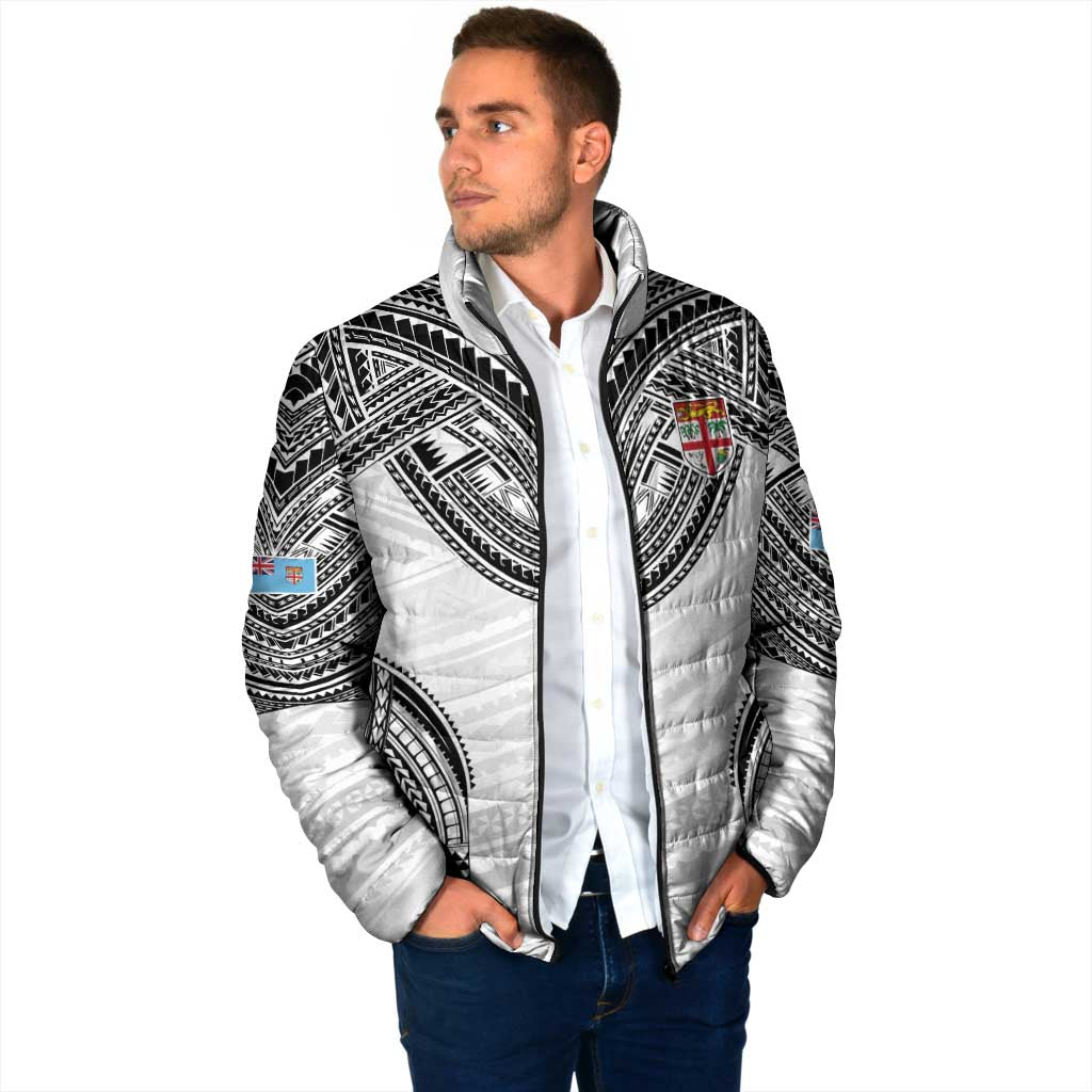 Flying Fijians Pacific Fiji Rugby Custom Padded Jacket Polynesian Pattern - Polynesian Pride