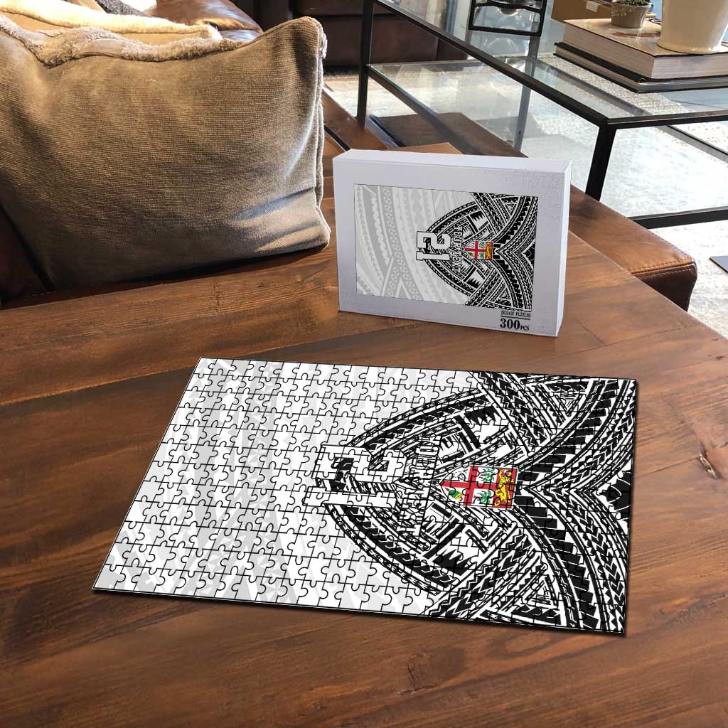 Flying Fijians Pacific Fiji Rugby Custom Puzzle Polynesian Pattern - Polynesian Pride
