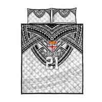 Flying Fijians Pacific Fiji Rugby Custom Quilt Bed Set Polynesian Pattern