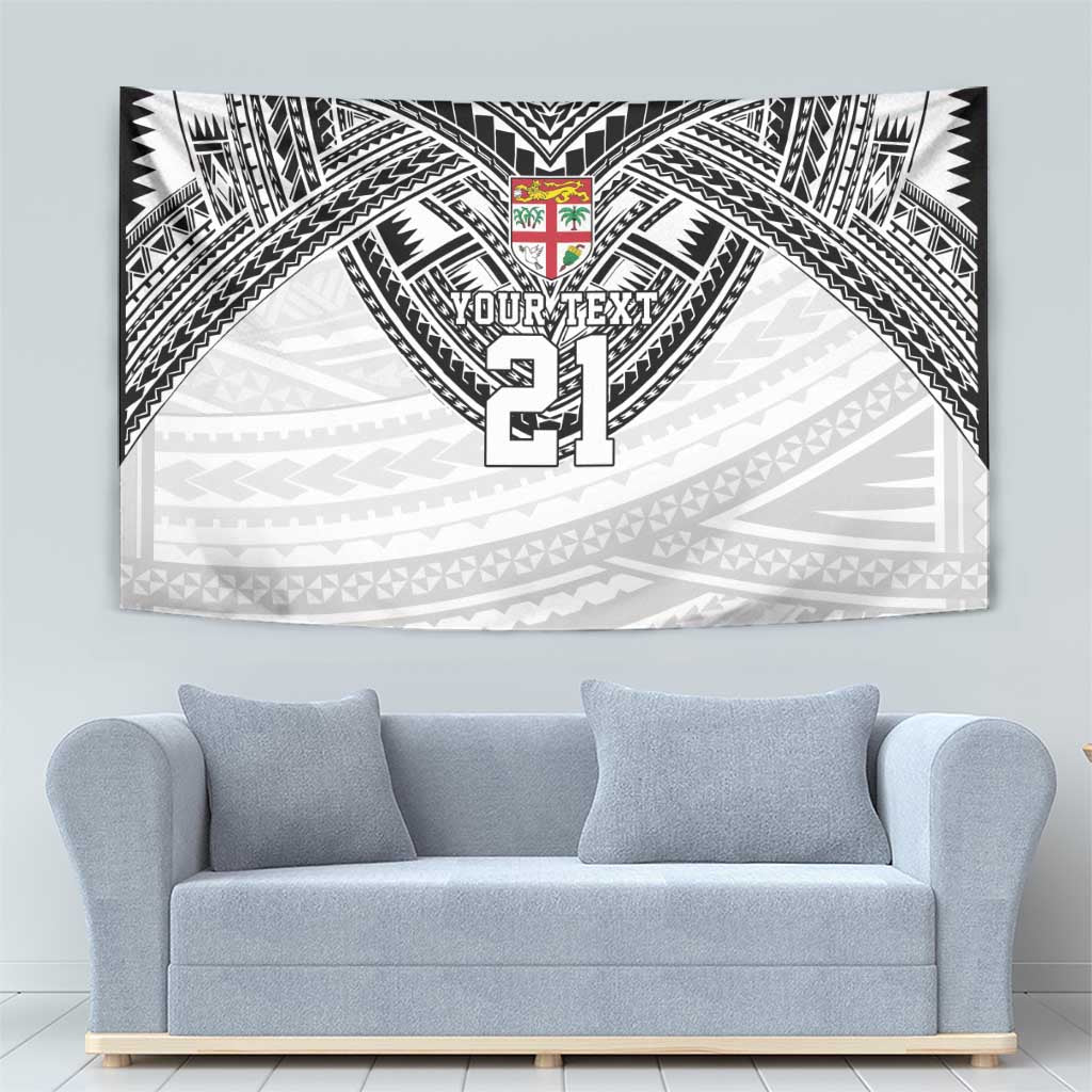 Flying Fijians Pacific Fiji Rugby Custom Tapestry Polynesian Pattern