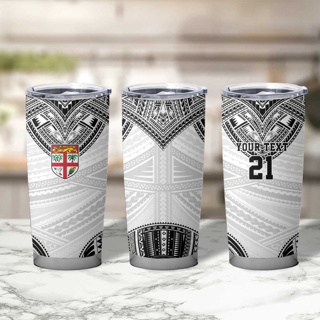 Flying Fijians Pacific Fiji Rugby Custom Tumbler Cup Polynesian Pattern