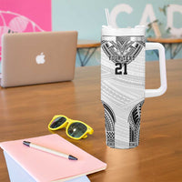 Flying Fijians Pacific Fiji Rugby Custom Tumbler With Handle Polynesian Pattern