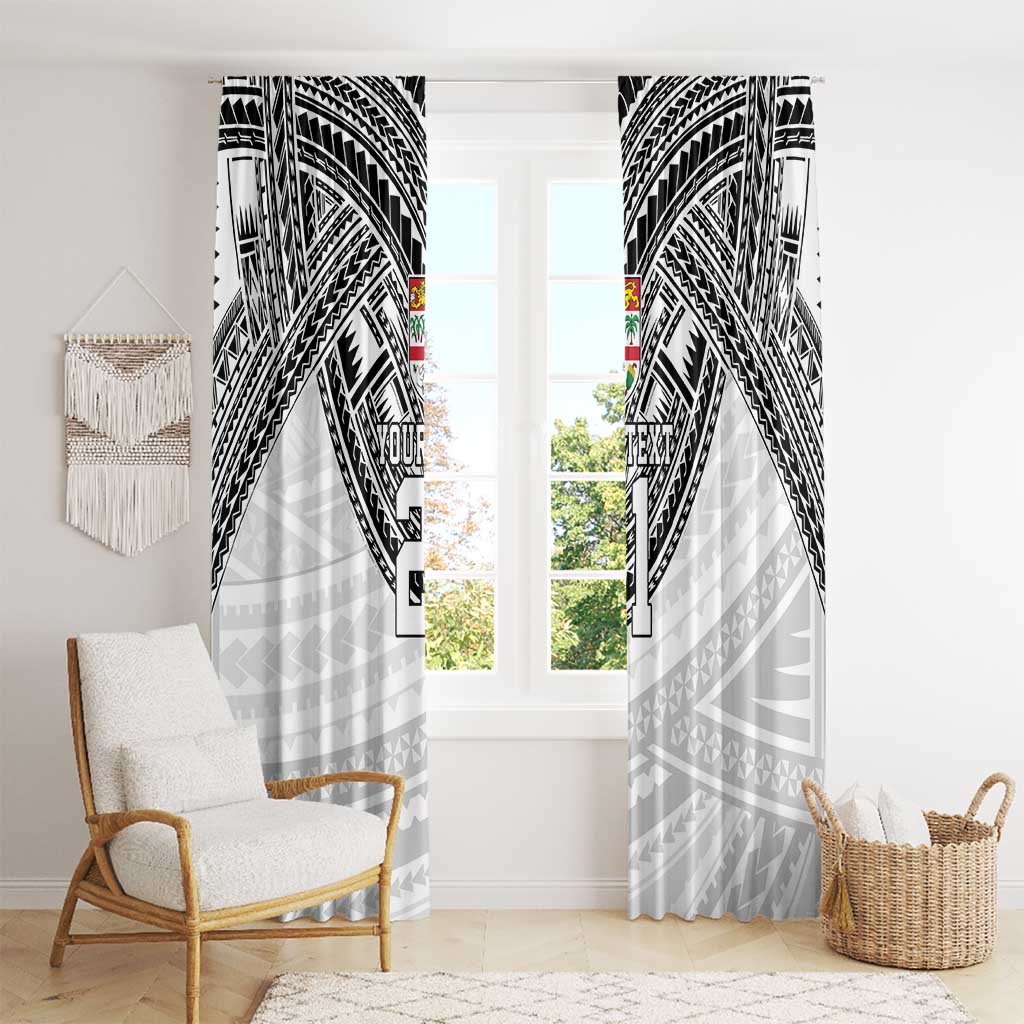 Flying Fijians Pacific Fiji Rugby Custom Window Curtain Polynesian Pattern
