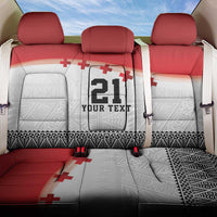 Ikale Tahi Pacific Tonga Rugby Custom Back Car Seat Cover Tongan Ngatu with Flag Pattern