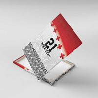 Ikale Tahi Pacific Tonga Rugby Custom Canvas Wall Art Tongan Ngatu with Flag Pattern