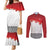 Ikale Tahi Pacific Tonga Rugby Custom Couples Matching Mermaid Dress and Long Sleeve Button Shirt Tongan Ngatu with Flag Pattern