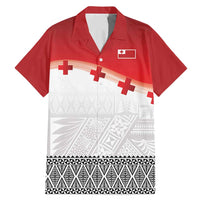 Ikale Tahi Pacific Tonga Rugby Custom Family Matching Mermaid Dress and Hawaiian Shirt Tongan Ngatu with Flag Pattern