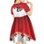 Ikale Tahi Pacific Tonga Rugby Custom Kid Short Sleeve Dress Tongan Ngatu with Flag Pattern