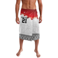 Ikale Tahi Pacific Tonga Rugby Custom Lavalava Tongan Ngatu with Flag Pattern
