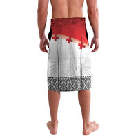 Ikale Tahi Pacific Tonga Rugby Custom Lavalava Tongan Ngatu with Flag Pattern