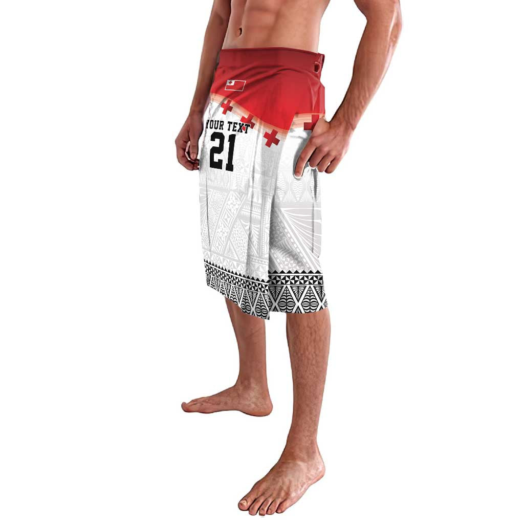Ikale Tahi Pacific Tonga Rugby Custom Lavalava Tongan Ngatu with Flag Pattern
