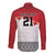 Ikale Tahi Pacific Tonga Rugby Custom Long Sleeve Button Shirt Tongan Ngatu with Flag Pattern