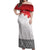 Ikale Tahi Pacific Tonga Rugby Custom Off Shoulder Maxi Dress Tongan Ngatu with Flag Pattern