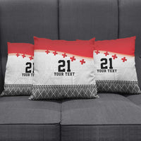 Ikale Tahi Pacific Tonga Rugby Custom Pillow Cover Tongan Ngatu with Flag Pattern - Polynesian Pride