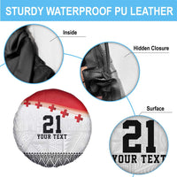 Ikale Tahi Pacific Tonga Rugby Custom Spare Tire Cover Tongan Ngatu with Flag Pattern