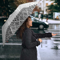 Ikale Tahi Pacific Tonga Rugby Custom Umbrella Tongan Ngatu with Flag Pattern - Polynesian Pride