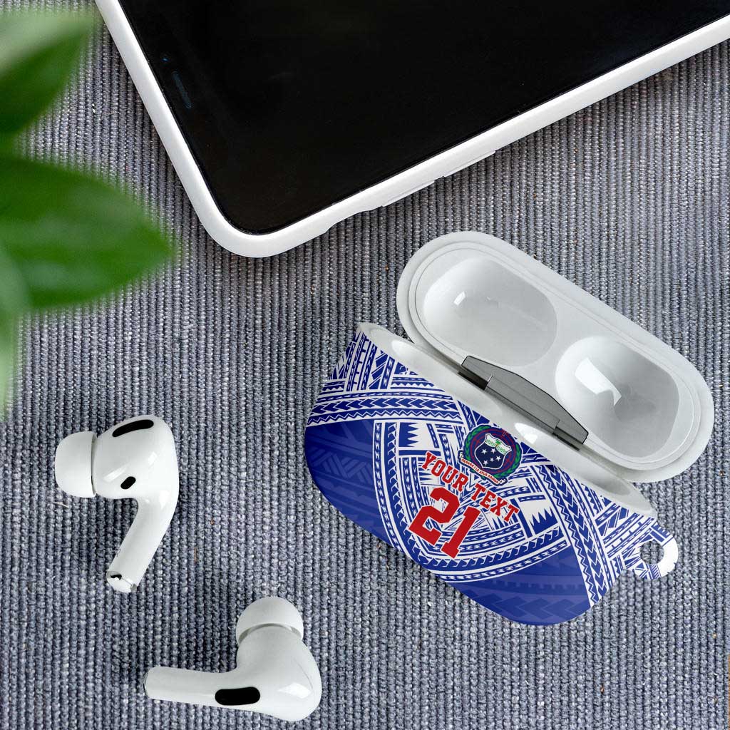 Manu Samoa Pacific Samoa Rugby Custom AirPods Case Polynesian Pattern - Polynesian Pride