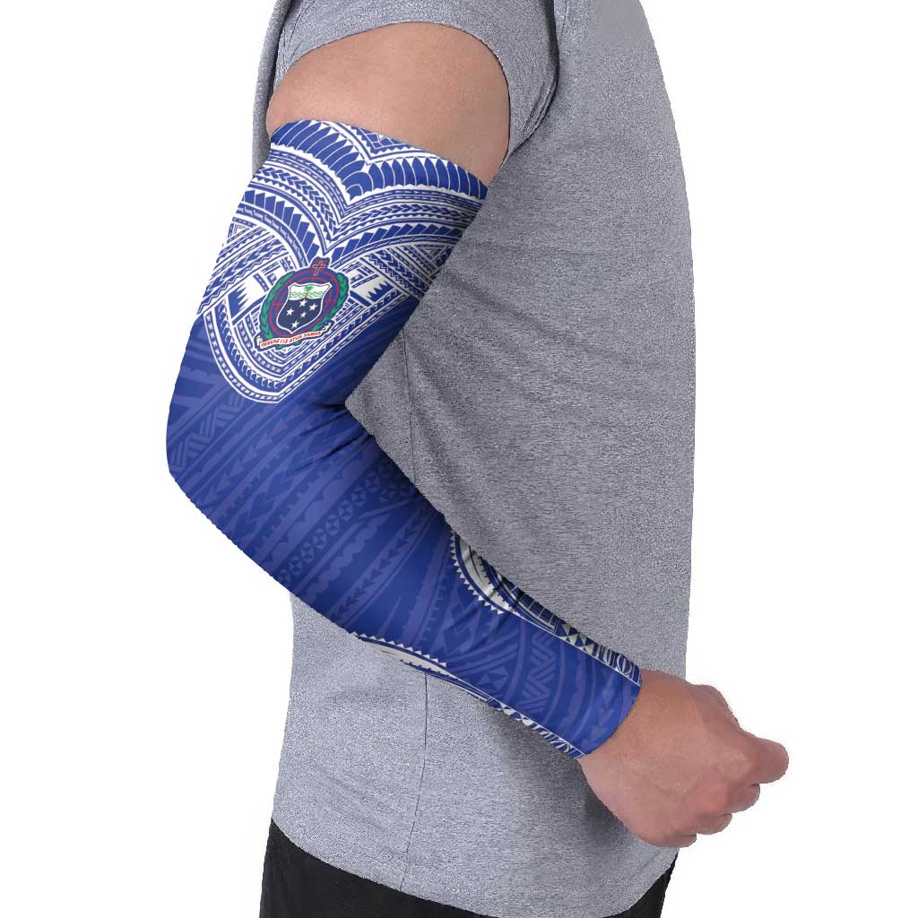 Manu Samoa Pacific Samoa Rugby Custom Arm Sleeves Polynesian Pattern - Polynesian Pride