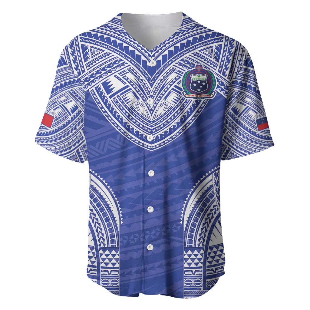 Manu Samoa Pacific Samoa Rugby Custom Baseball Jersey Polynesian Pattern