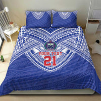 Manu Samoa Pacific Samoa Rugby Custom Bedding Set Polynesian Pattern