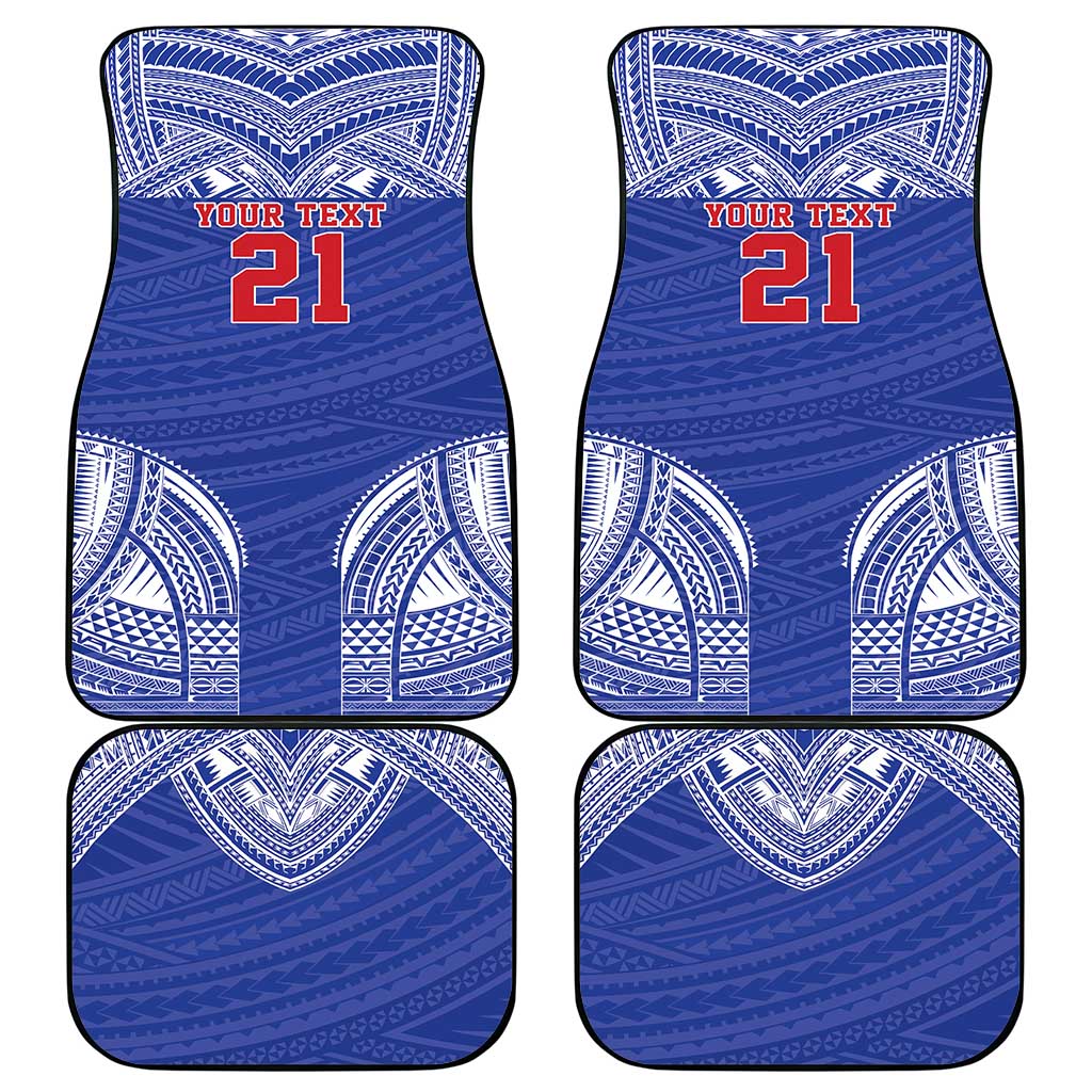 Manu Samoa Pacific Samoa Rugby Custom Car Mats Polynesian Pattern