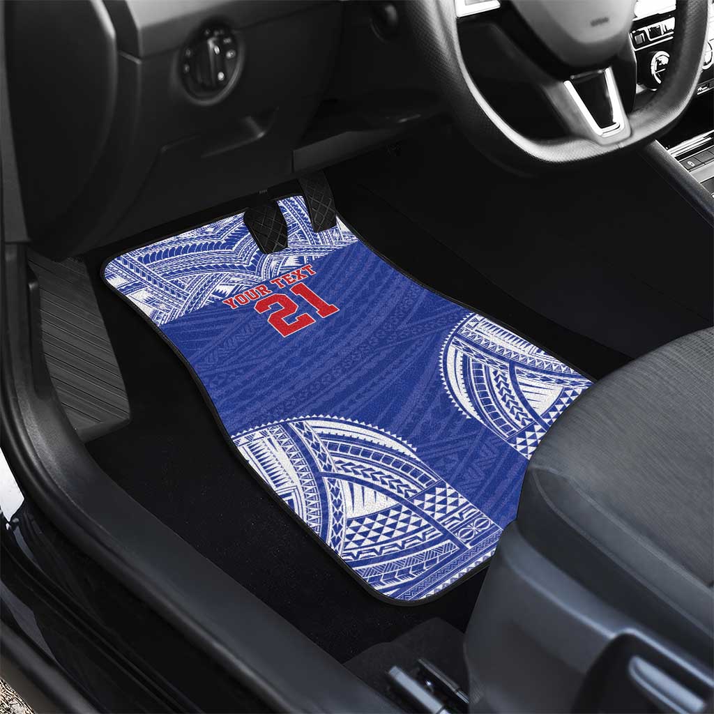 Manu Samoa Pacific Samoa Rugby Custom Car Mats Polynesian Pattern