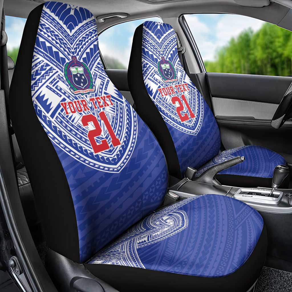 Manu Samoa Pacific Samoa Rugby Custom Car Seat Cover Polynesian Pattern